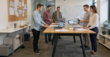 Hochtisch fürs Büro: Vorteile für Kommunikation, Ergonomie und flexible Meetings