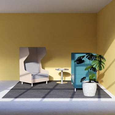 Bürolounge-Set MEET – New Work | 2 Sofas, Tisch & Teppich
