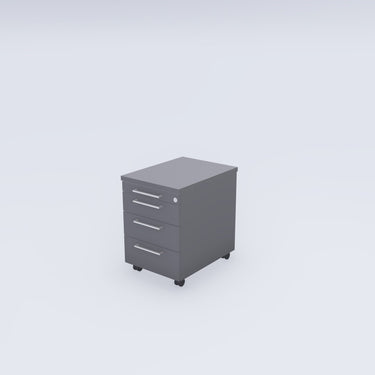 Rollcontainer | Farbe Korpus grau | Farbe Platte grau