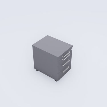 Rollcontainer | Farbe Korpus grau | Farbe Platte grau 2